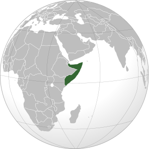 Somalia on map