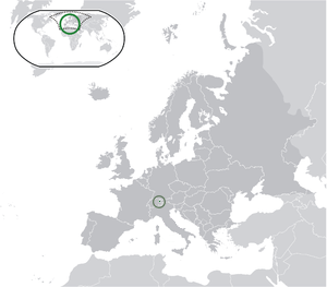 Liechtenstein on map
