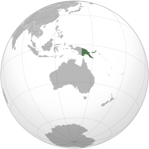 Papua New Guinea on map