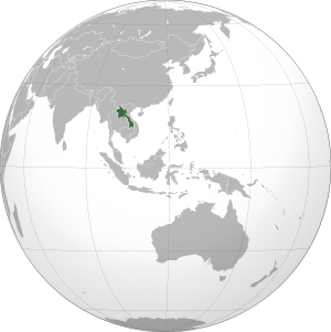 Лаос на карте