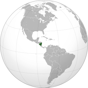 Nicaragua on map