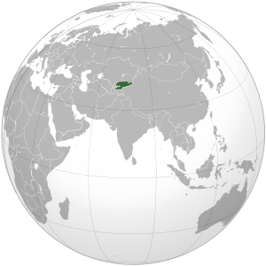 Kyrgyzstan on map