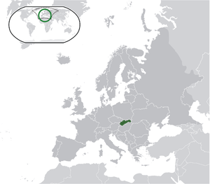 Slovakia on map