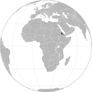 Eritrea on map