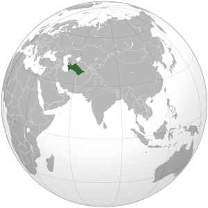 Turkmenistan on map