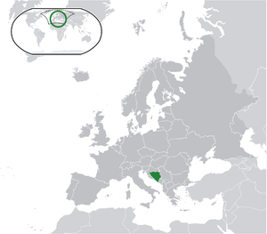Bosnia and Herzegovina on map