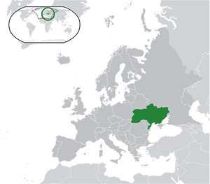 Ukraine on map