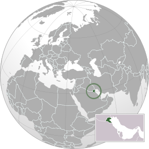 Kuwait on map