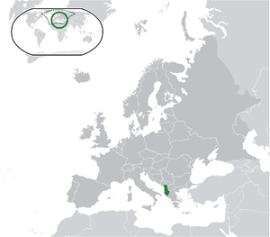 Albania on map