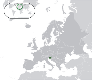 Slovenia on map