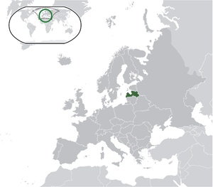 Latvia on map
