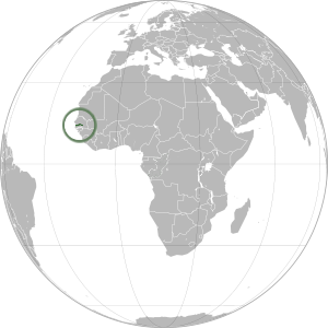 Gambia on map