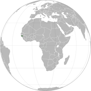 Guinea-Bissau on map