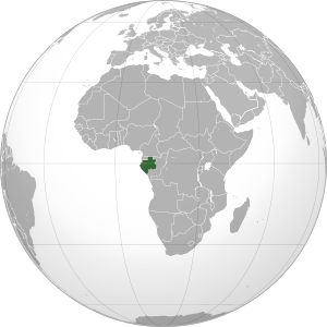 Gabon on map