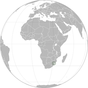 Eswatini on map