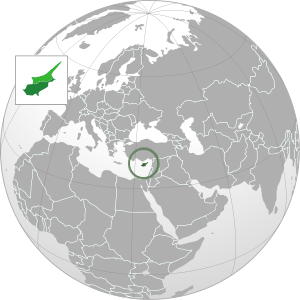 Cyprus on map