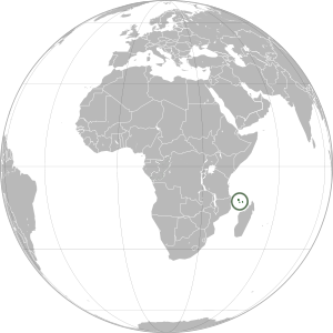 Comoros on map