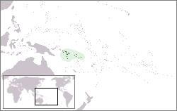 Solomon Islands on map