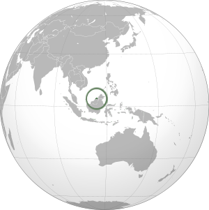 Brunei on map