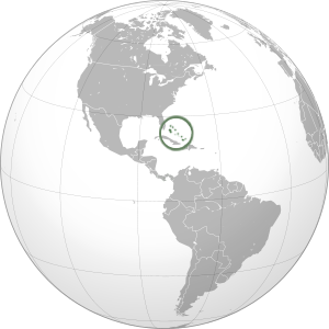 Bahamas on map