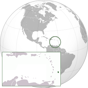 Barbados on map