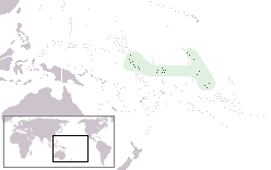 Kiribati on map
