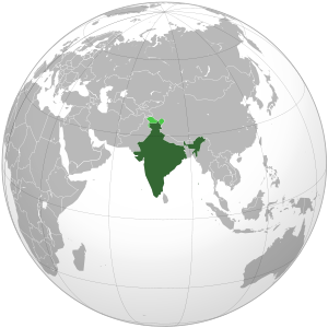 India on map