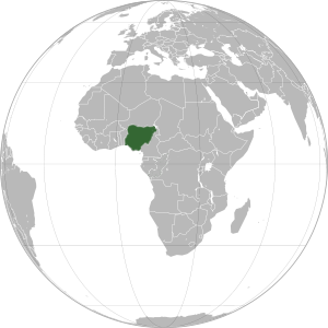 Nigeria on map