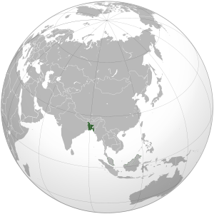 Bangladesh on map