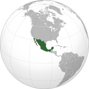 Mexico on map