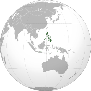 Philippines on map
