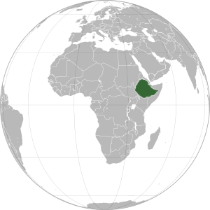 Ethiopia on map
