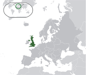 United Kingdom on map