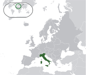 Italy on map
