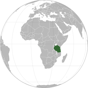 Tanzania on map