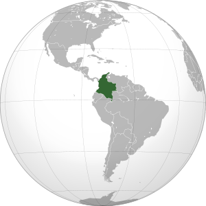 Colombia on map