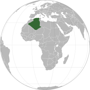 Algeria on map