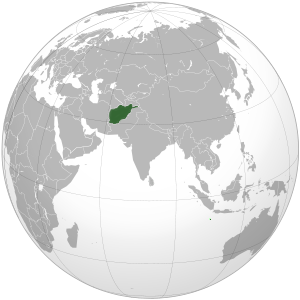 Afghanistan on map