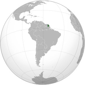 Гвиана на карте