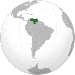 Venezuela on map