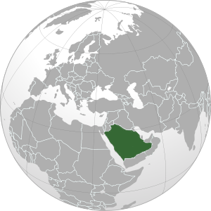 Saudi Arabia on map