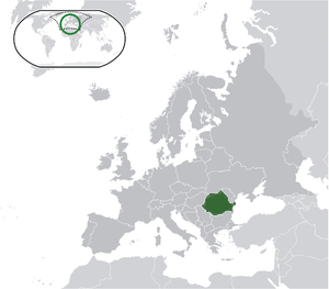 Romania on map