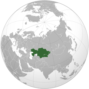 Kazakhstan on map