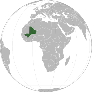 Mali on map