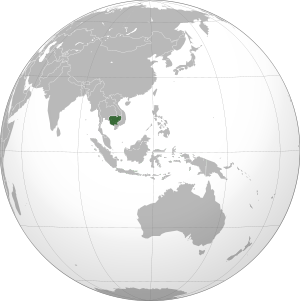 Камбоджа на карте