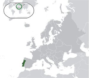 Portugal on map