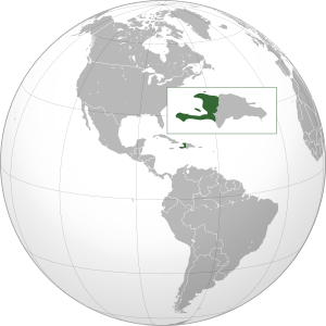 Haiti on map