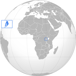 Киву - озеро на карте