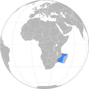 Мозамбикский на карте
