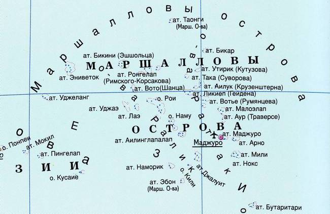 Маршалловы Острова - карта страны